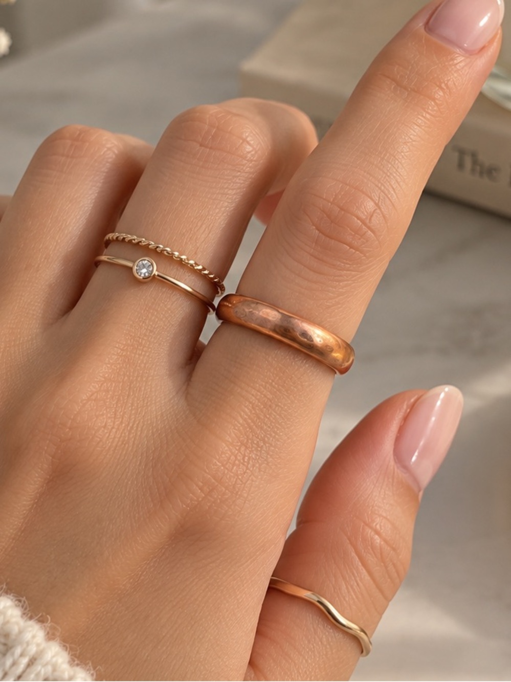 Classic Women's Gold-Tone Band Ring - Elegant Minimalist Design